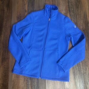 Spyder Core Sweater Jacket Women’s sz M Royal Blue Full Zip Up Ribbed